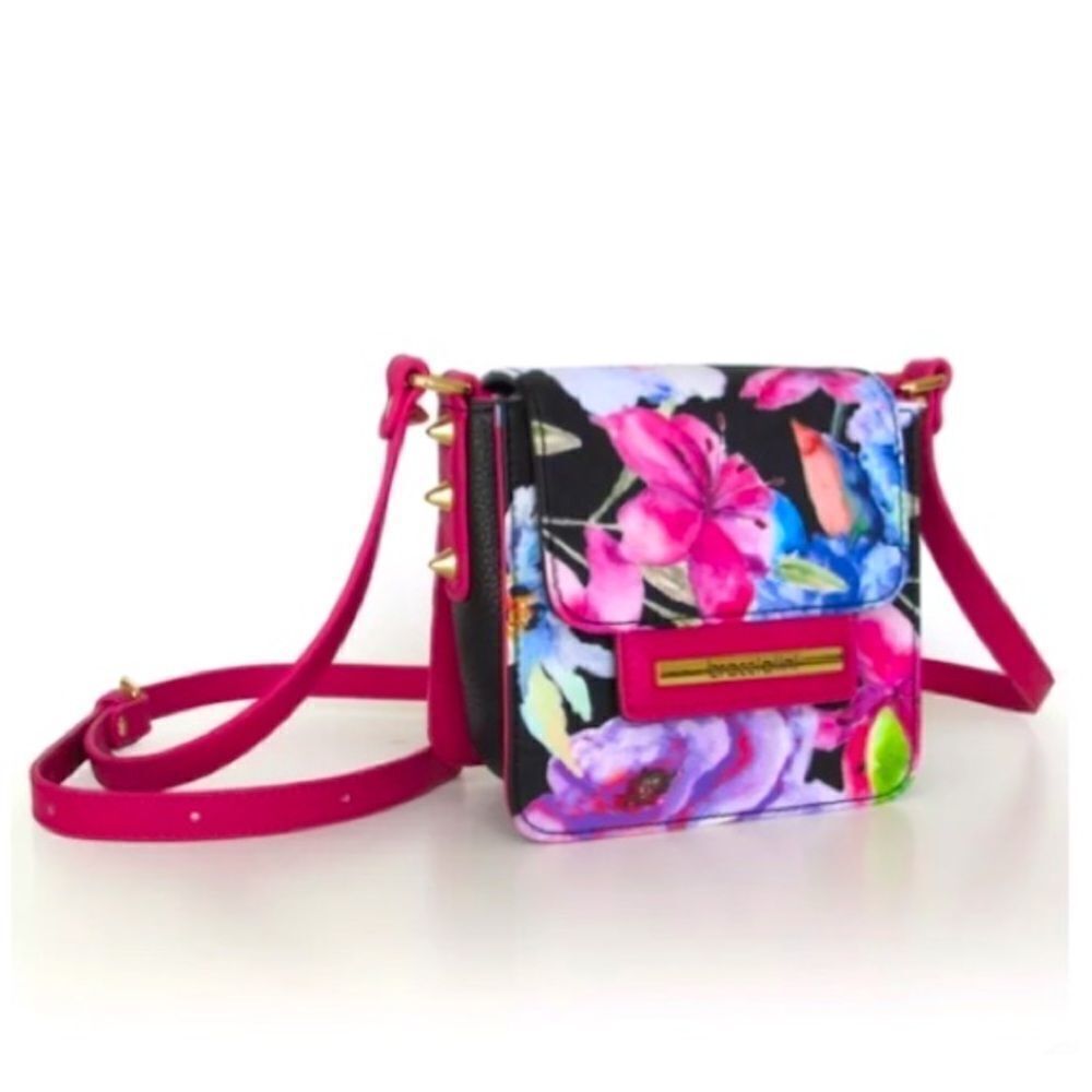Nwt & Dust Bag Braccialini CRISTINA Mini Crossbody Floral Stud Bag